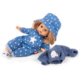 Gotz 2420958 Muffin Stars- 13" Tall Baby Doll with Short Blond Hair and Blue Sleeping Eyes.