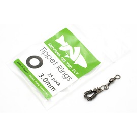 Nirvana Premium Fly Fishing Tippet Rings - 25 Rings on a Clip - Made in Japan (3mm)