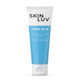 SKINLUV Pure Skin Lightning & Whitening Face wash Enriched with AHA-Glycolic Acid | For Dark Spot & Tan Removal, Exfoliates, Revives & Promote Even Skin Tone for Men & Women 100ml
