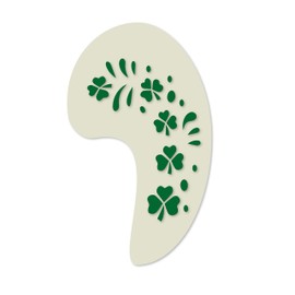 Shamrock Face Painting Crafting Card Making Stencil Approx 12cm x 8cm Washable Mylar