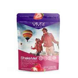 VIVRI Shake Me Strawberry Sensation Rinde 20 Malteadas  Alimento en Polvo con 22 g Triple Protena Premium                                             