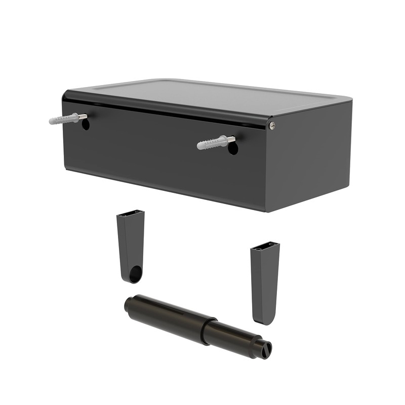 WZKALY Toilet Paper Holder with Shelf - Flushable Wipes Dispenser