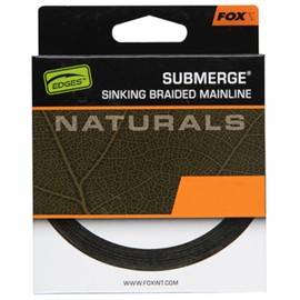 Fox Submerge Naturals Braid - 300 m Braided Fishing Line, Diameter/Load Capacity: 0.25 mm / 20.4 kg / 45 lb
