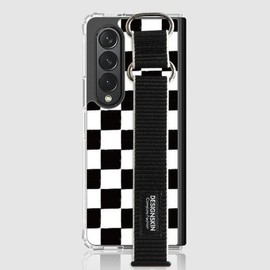 Design Skin (신세계김해점)( 갤럭시 Z폴드4 ) 피닉스 프로 스포티스트랩-체커보드/블랙 ITM23404 (Shinsegae Gimhae Store) (Galaxy Z Fold4) Phoenix Pro Sporty Strap - Checkerboard/Black ITM23404