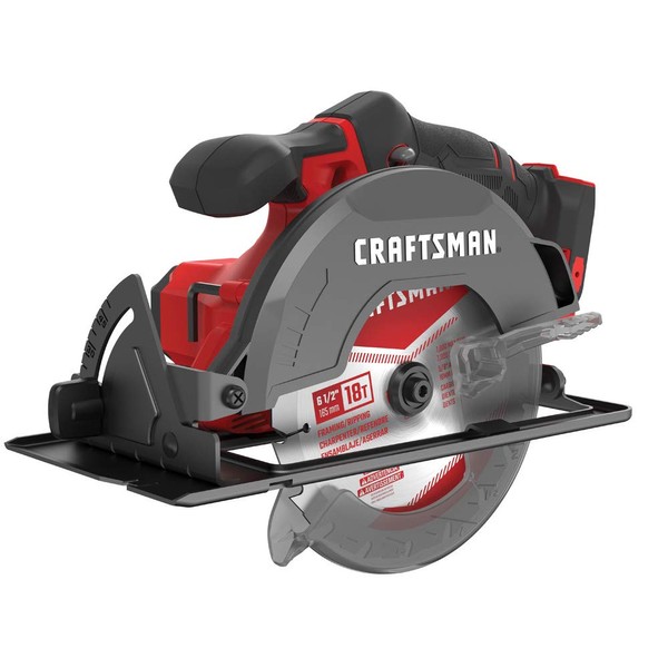 CRAFTSMAN V20 Cordless Circular Saw, 6-1/2 inch, Bare Tool Only (CMCS500B)