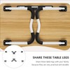 2Pcs Folding Bed Table Legs, Metal Desk Legs with Anti-Slip