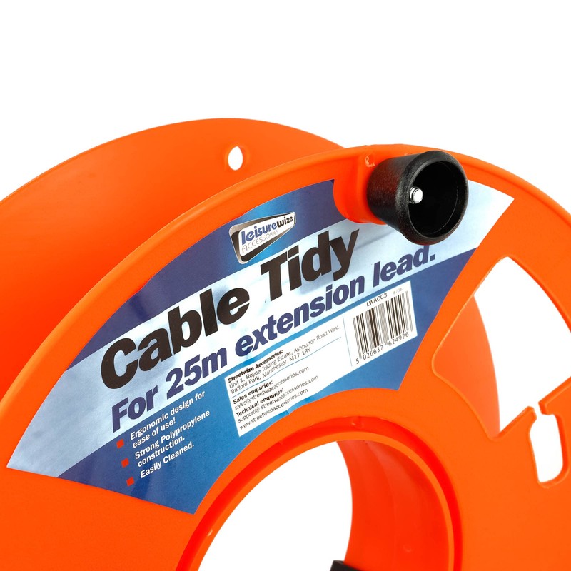 Leisurewize - Heavy Duty 25m Cable Reel Tidy with Handle