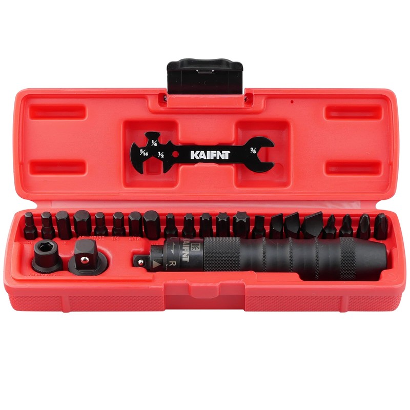 KAIFNT K504 Heavy Duty Manual Impact Driver Set, 3/8-Inch 1/2-Inch,