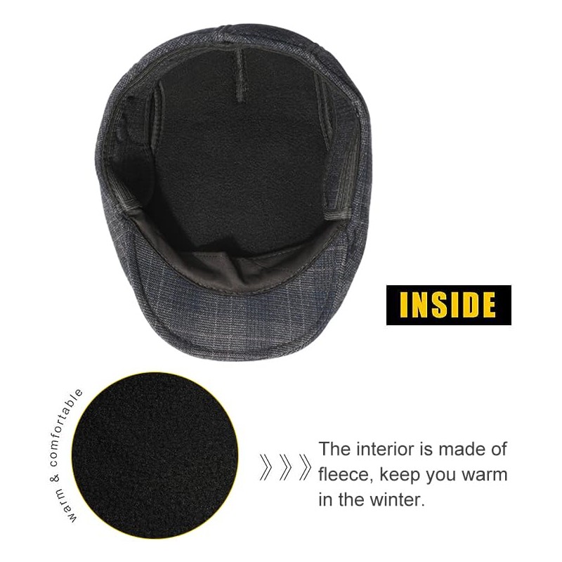 Comilaka Men's Beret Cap Gatsby Flat Cap Newsboy Flat Cap