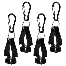 Work Glove Clip 4 Pcs Glove clip Holder Glove Clamp Grabber Holder Labor Work Clamp Multifunctional Anti-lost Glove Clip for Work Gloves Glasses Helmets Hanger (Black)
