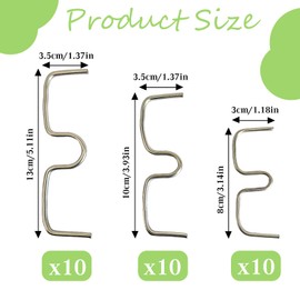 poraceous 30 Stück Aststütze für Obstbäume, 13/10/8 cm Metall M Förmiger Astspreizer, Astspreizer für Obstbäume, Astzieher Halter, für Gartenbäume Obstbaum Aste, Garten Wachsen Unterstützung