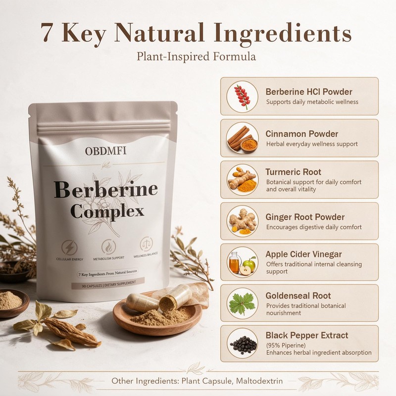 Berberine Complex – 7-in-1 Botanical Blend, 90 Veggie Caps