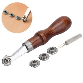 Tracing Wheel,Sewing Wheel Marker with Handle Tracing Fabric Craft Sewing Wheel Stainless Steel Needle Point Tracing Wheel Craft Sewing Wheel Stitch Marker Tool for Leather Paper Fabric