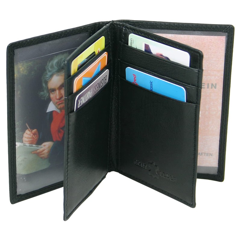 CA$H - Men's Wallet Landscape Format - Genuine Leather Wallet,
