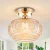 Tbaoinla Semi Flush Mount Ceiling Light - French Gold Finish