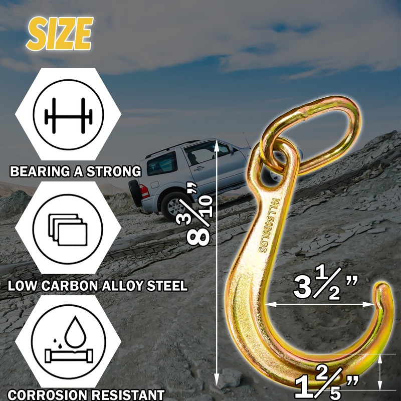 SENKEYFE G70 J Hook 8 Inch Short Tow Hook on