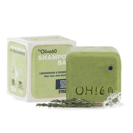 Shampoo en barra de Oliva. Oliva60. Cabello normal a graso. Sin sulfatos, Con aceite de argán, macadamia, extracto de aloe, provitamina B5. 100 gr....