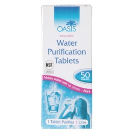 Oasis Water Purification Tablets - Pack of 50 Water Purifier Tablets -for Travel One