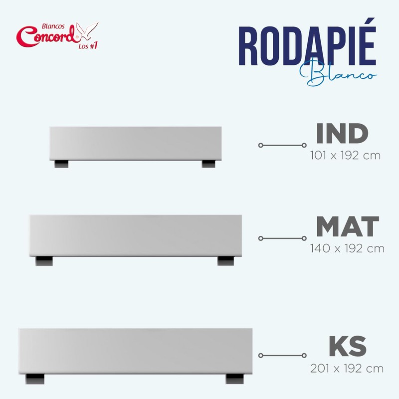 Colchas Concord | Falda de Cama, Rodapié Blanco para Cama