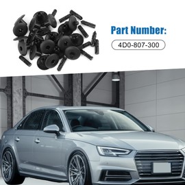 A ABSOPRO Plastic Rivet Fender Push-Type Fastener Clips 4D0807300 (Set of 20)