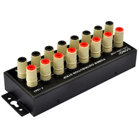 Banana Jack 8 Outlet DC Power Distribution Strip (Without Cable)