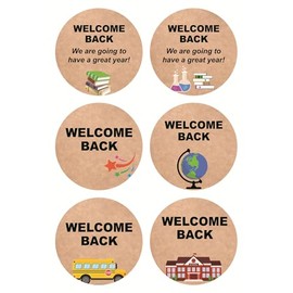 Back to School Sticker,2inch 90pcs Cute Welcome Back to School Sticker for Kids Gift Bag,Box