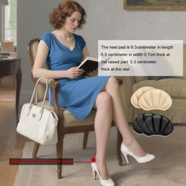 Flomiara Fersenkissen-Pads, selbstklebende Ferseneinsätze, Stiefel, lose Schuhe, zu groß, Anti-Blasen-Schuheinlagen, Fersenschutz, Fersenschutz, Einlagen für Damen und Herren, verhindern, dass Schuhe