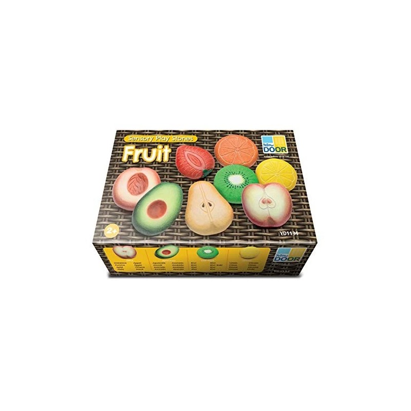 Yellow Door Durable Stone Fruit Set for Kids Role Play
