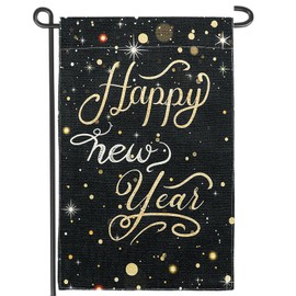 2025 Happy New Year Garden Flag 12x18 Inch Double Sided New Year Flag(E)