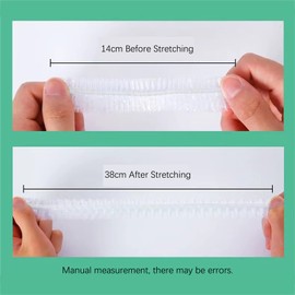 Atsmoce Pack of 200 Food Storage Bags, Cling Film with Elastic Band, Elastic Food Covers, for Food Preservation, Reusable