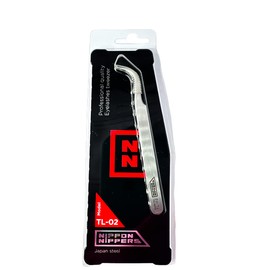 Nippon Nippers, Professional Tweezers for Eyelashes Makeup Stainless Steel TL (TL-02: Curved, 115mm)
