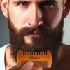 Handcrafted Pear Wood Beard Comb for Men - Fine and