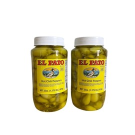 El Pato Hot Yellow Chili Peppers, 22oz, (Pack of 2)
