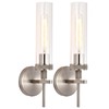 Brushed Nickel Bathroom Vanity Light, Wall Sconces Set of 2
