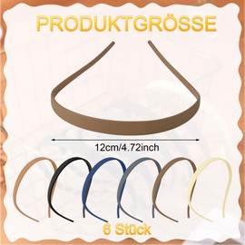 patinadrift 6 Stück Haarreifen Damen,Zickzack Haarreif mit Klammern,Make Up Haarreif Haarreifen Kinder,Rutschfestes Stirnband für Alltag und Brillen