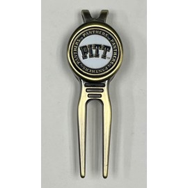 Pittsburgh Panthers Golf Belt Clip Divot Tool Antique with Removable Ball Marker