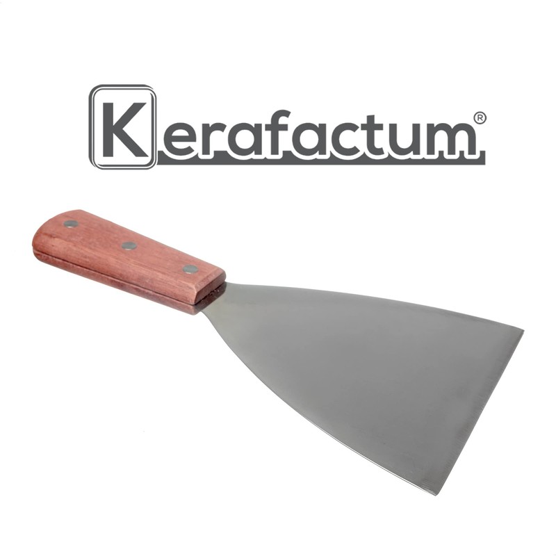 Kerafactum Slanted Pulled Pork Spatula for Hamburger Fried Egg, Grill