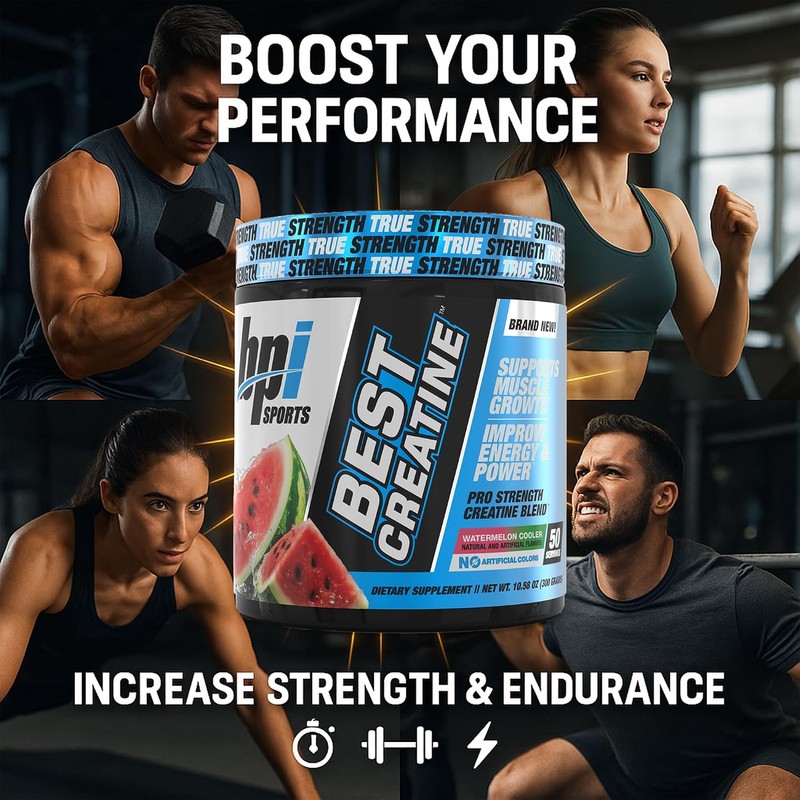 BPI Sports Best Creatine Powder, Watermelon Cooler, 10.58 Ounce