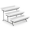 MALACASA 3 Tier Serving Trays for Party, Porcelain Serving Platters