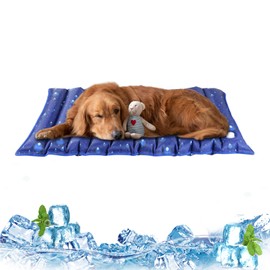 Dog Cooling Mat, 35.4" x 18.9", Cooling Mat for Dogs and Cats, Suitable for All Types of Pets, Durable Cooler Fabric for Better Cool Sensation, Keeping Pets Cool in Summer Heat (Dewdrop)