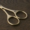 Kai Corporation HC3538 Seisonroku Gold Scissors, Curved Blade, 24K Gold