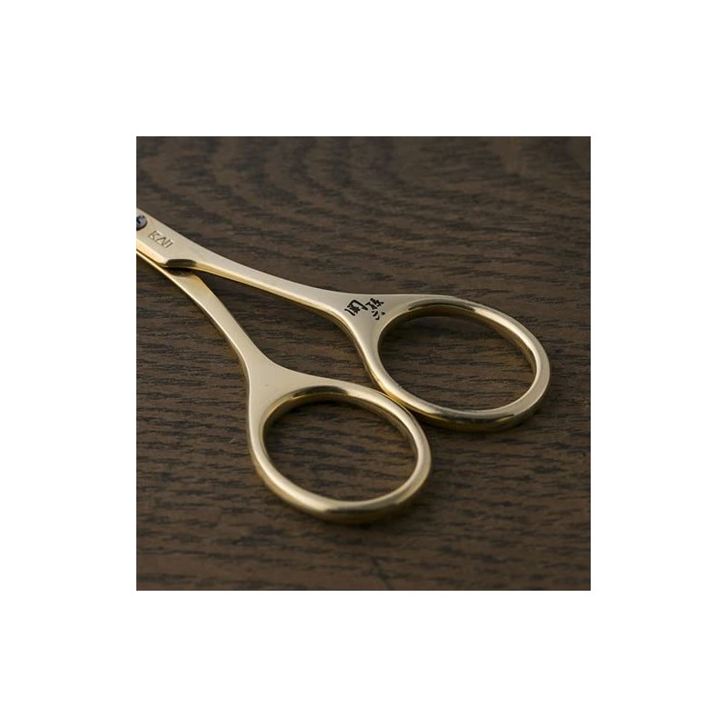 Kai Corporation HC3538 Seisonroku Gold Scissors, Curved Blade, 24K Gold