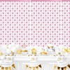 Pink Butterfly Foil Fringe Curtains, Party Backdrop Decorations, 3.3 x
