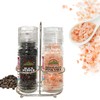 Himalayan Chef Pink Salt and Black Pepper Grinder with Stainless