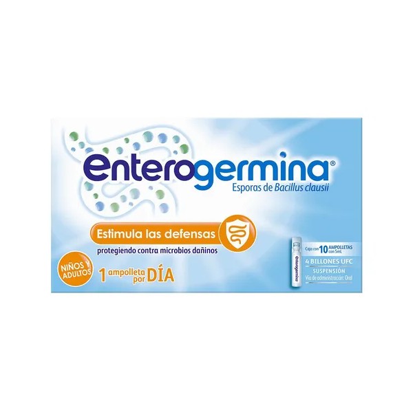 Enterogermina Probióticos Suspensión 10 Ampolletas De 5 Ml