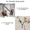 Lukovee Double Dog Seat Belt, New Dual Pet Car Headrest