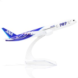 QIYUMOKE 1/400 Boeing 787 Metal Die Cast Airplane Model Japan ANA (6") with Display Plane Stand, Airplane Model Kit for Adults Airplane Gift or Desktop Collection