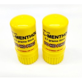 PO HO PING 2.7G  L-MENTHOL RUB STICK - 2 PACKS