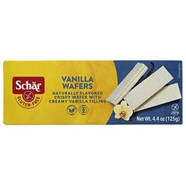 Schär Gluten-Free Vanilla Wafers, 4.4oz (Pack of 12) – Crispy Texture, Rich Vanilla Flavor, Non-GMO, No Artificial Preservatives, Perfect Snack or Dessert Ingredient