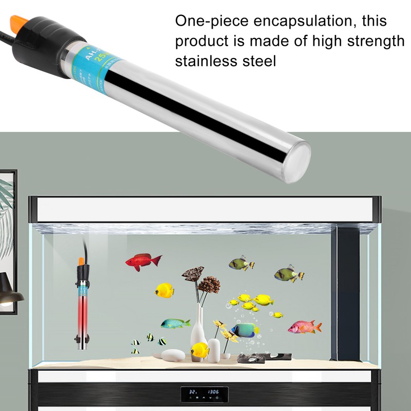 220‑240V Submersible Aquarium Heater Stainless Steel Adjustable Fish Tank Heater25W